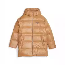 Kurtka z kapturem damska Puma STYLE HOODED DOWN beżowa 67536885 Odzież obuwie dodatki Odzież wierzchnia Kurtki i okrycia zimowe