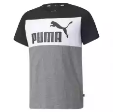 Koszulka chłopięca Puma ESS Block szara 84612701 Odzież obuwie dodatki Koszulki