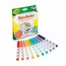 Crayola Markery do tkanin 588633 10 kolorów Dla dziecka Artykuły szkolne Kredki farby flamastry markery