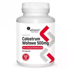 ALINESS COLOSTRUM WOŁOWE 40 IMMUNOGLOBULIN 500MG 100 KAPSUŁEK Zdrowie i uroda Zdrowie Witaminy minerały suplementy diety