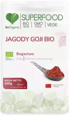 Jagody Goji BIO 200g BeOrganic Artykuły Spożywcze