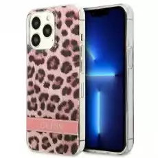 Guess GUHCP13LHSLEOP iPhone 13 Pro 13 61 różowypink hardcase Leopard Telefony i akcesoria Akcesoria telefoniczne Etui