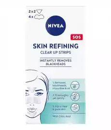 Nivea Skin Refining ClearUp Strips plastry oczyszczające przeciw zaskórnikom 6szt Zdrowie i uroda Kosmetyki i akcesoria Pielęgnacja twarzy Maseczki