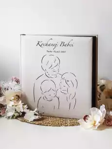 Duży personalizowany album dla babci prezent na Dzień Babci od wnuków STARSZA DZIEWCZYNKA MŁODSZY CHŁOPIEC Książki Albumy