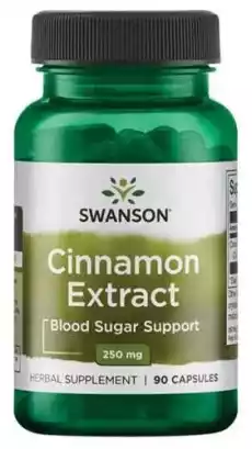 SWANSON Cynamon ekstrakt x 90 kapsułek Sport i rekreacja Odżywki i suplementy Odżywki wspomagające odchudzanie