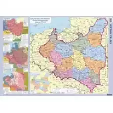 Mapa POLSKI historyczna plansza edukacyjna na ścianę i biurko Książki Literatura podróżnicza