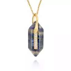 Naszyjnik BLUE CRYSTAL GLOSSY lapis lazuli Biżuteria i zegarki Wyroby jubilerskie Naszyjniki