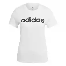 Koszulka damska adidas ESSENTIALS SLIM LOGO biała GL0768 Odzież obuwie dodatki Koszulki