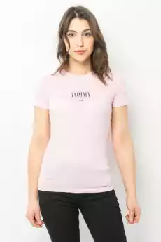 TSHIRT DAMSKI TOMMY JEANS RÓŻOWY Odzież obuwie dodatki Odzież damska Tshirty i koszulki damskie