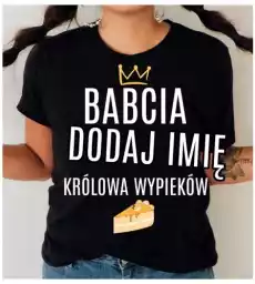 koszulka dla babci na dzień babci królowa wypieków Odzież obuwie dodatki Odzież damska Tshirty i koszulki damskie