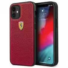 Ferrari FESPEHCP12SRE iPhone 12 mini 54 czerwonyred hardcase On Track Perforated Telefony i akcesoria Akcesoria telefoniczne Etui