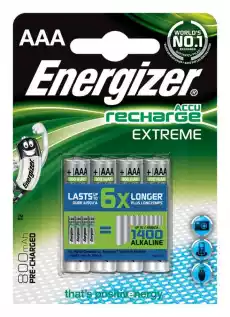 Baterie akumulatorki Energizer Extreme AAA800mAh 4szt Biuro i firma Meble biurowe