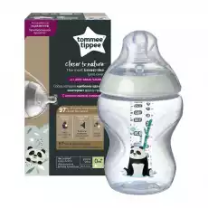 Tommee Tippee Closer To Nature butelka do karmienia ze smoczkiem silikonowym 0m Panda 260ml Dla dziecka Akcesoria dla dzieci