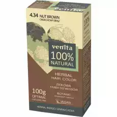 VENITA Herbal Hair Color 434 Orzechowy Brąz 100g Zdrowie i uroda Kosmetyki i akcesoria Pielęgnacja i stylizacja włosów Farby i szampony koloryzujące