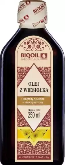 Olej z wiesiołka tłoczony na zimno 250ml BIOOIL Artykuły Spożywcze Oleje i oliwy