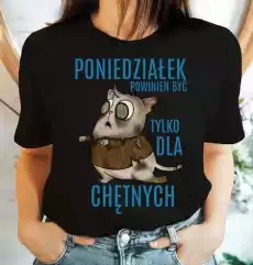 śmieszna damska koszulka poniedziałek powinien być tylko dla chętnych Odzież obuwie dodatki Odzież damska Tshirty i koszulki damskie