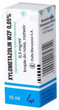 XYLOMETAZOLIN 005 krople 10ml Zdrowie i uroda Zdrowie Leki Przeziębienie i grypa