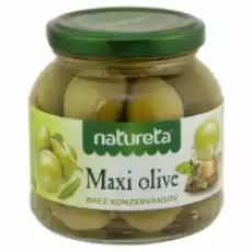 Natureta Oliwki zielone z pestką maxi w zalewie 290 g Artykuły Spożywcze Przetwory