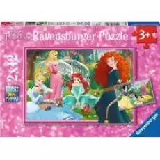 Puzzle 2 x 12 el W świecie księżniczek Ravensburger Dla dziecka Zabawki Puzzle