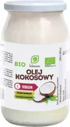 BIO Olej kokosowy nierafinowany tłoczony na zimno virgin 900ml Intenson Artykuły Spożywcze Oleje i oliwy