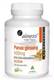 Panax GinsengŻEŃSZEŃ KOREAŃSKI20 400mg x 100caps Aliness Artykuły Spożywcze