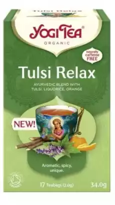 HERBATKA AJURWEDYJSKA TULSI RELAX BIO 17 x 2 g 34 g YOGI TEA Artykuły Spożywcze Herbata