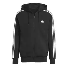 Bluza z kapturem męska adidas ESSENTIALS 3Stripes czarna IC0433 Odzież obuwie dodatki Bluzy i swetry