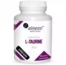 ALINESS LTAURINE TAURYNA 800MG 100 KAPSUŁEK VEGE Zdrowie i uroda Zdrowie Witaminy minerały suplementy diety