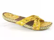 Kolorowe Klapki Podeszwa z naturalnego lnu Odzież obuwie dodatki