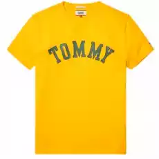 TSHIRT MĘSKI TOMMY HILFIGER DM0DM05110 ŻÓŁTY Odzież obuwie dodatki Odzież męska