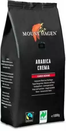 Kawa ziarnista arabica crema palona fair trade BIO 1 kg Mount Hagen Artykuły Spożywcze Kawa