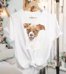 koszulka damska z jack russell terrierem Odzież obuwie dodatki Odzież damska Tshirty i koszulki damskie