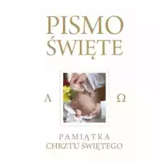 Pismo Święte Białe Pamiątka Chrztu Świętego Dla dziecka Chrzest