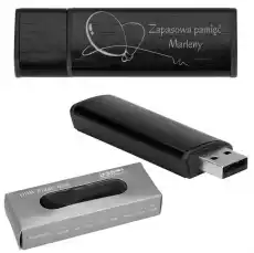 Pendrive czarnoczarny 64 GB Pamięć USB prezent z Grawerem Dom i ogród