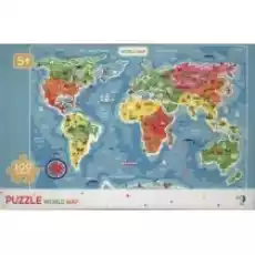 Puzzle 100 el Mapa Świata Dodo Dla dziecka Zabawki Puzzle