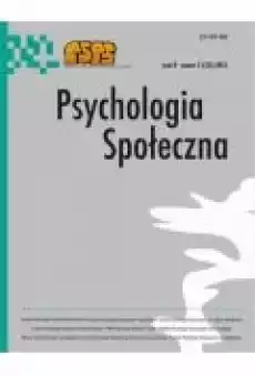 Psychologia Społeczna nr 2252013 Książki Ebooki