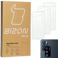 Szkło hartowane Bizon Glass Clear 3 szt obiektyw Oppo Reno 6 5G Telefony i akcesoria Akcesoria telefoniczne Folie ochronne