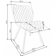 Krzesło z przeszyciami K360 beżowe nowoczesne Dom i ogród Meble