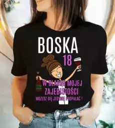 damska koszulka na 18 urodziny boska 18 Odzież obuwie dodatki Odzież damska Tshirty i koszulki damskie