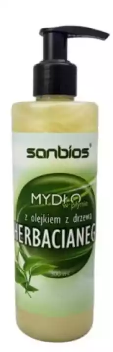 SANBIOS Mydło w płynie z olejkiem z drzewa herbacianego 300ml Artykuły Spożywcze