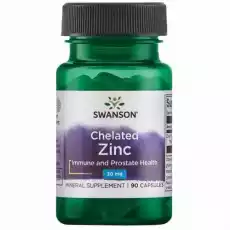 Swanson Albion Chelat Cynku Chelated Zinc 30 mg 90 kapsułek Artykuły Spożywcze