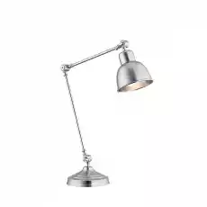 Lampa Biurkowa Eufrat Chrom Wys 29cm Dom i ogród Wyposażenie wnętrz Oświetlenie Lampy stołowe