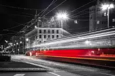 Warszawa Nocne Ulice Mknący Tramwaj plakat premium Wymiar do wyboru 30x20 cm Dom i ogród Wyposażenie wnętrz Dekoracja Obrazy i plakaty