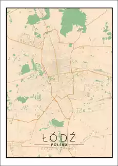 Łódź mapa kolorowa plakat Wymiar do wyboru 20x30 cm Dom i ogród Wyposażenie wnętrz Dekoracja Obrazy i plakaty