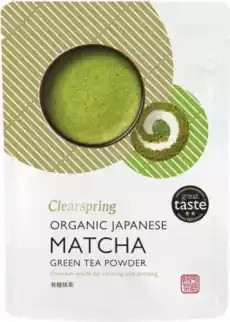 Matcha japońska Premium Grande sproszkowana BIO 40g Clearspring Artykuły Spożywcze Kawa