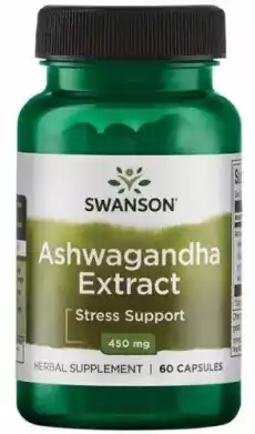 SWANSON Ashwagandha extract x 60 kapsułek Zdrowie i uroda Zdrowie Witaminy minerały suplementy diety