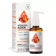 Aura Herbals Witamina ADEK dla rodziny MCT krople 50 ml Sport i rekreacja Odżywki i suplementy Witaminy i minerały