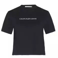 TSHIRT DAMSKI CALVIN KLEIN J20J210497 CZARNY KRÓTKI Odzież obuwie dodatki Odzież damska Tshirty i koszulki damskie