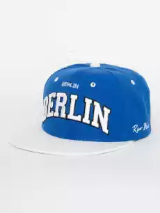 Czapka Z Daszkiem Snapback NiebieskoBiała Royal Blue Berlin Odzież obuwie dodatki Galanteria i dodatki Nakrycia głowy Czapki z daszkiem