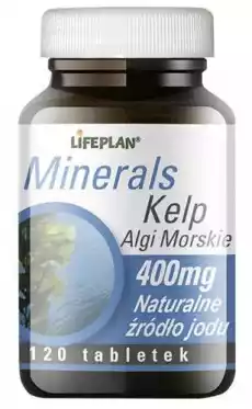 Kelp Algi Morskie 400mg x 120 tabletek Sport i rekreacja Odżywki i suplementy Witaminy i minerały